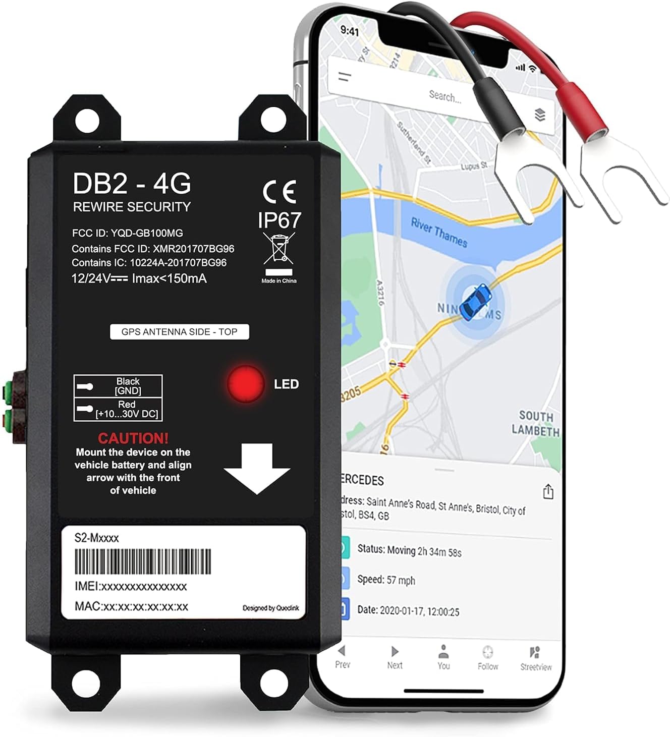 REWIRE SECURITY DB2-4G GPS Tracker for Vehicles – Real-Time Vehicle Tracking Device for Car, Van, Motorhome | Easy Battery Install | Live App Tracking | 4G Fleet Tracking | Low Cost Plan | Free Trial - Image 8